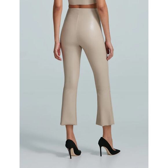 COMMANDO SAND FAUX LEATHER CROP FLARE PANTS - Picture 2 of 6
